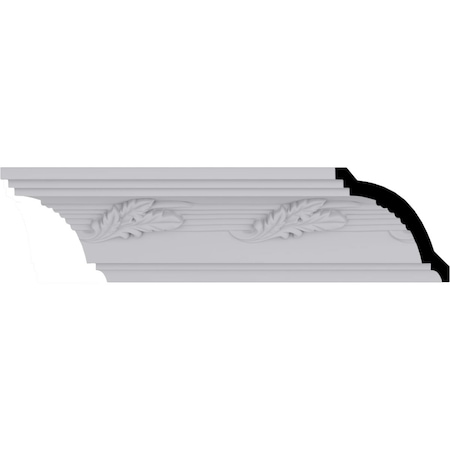 Ekena Millwork 4"H x 4"P x 5 5/8"F x 94 1/2"L, (6" Repeat), Leaf Twist Crown Moulding MLD04X04X05LT